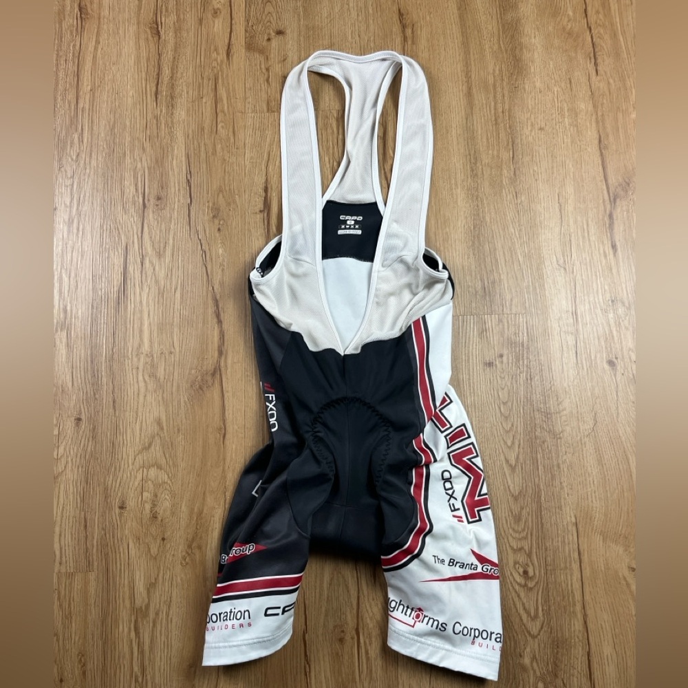 Capo Cycling Bib Shorts Women’s Small Made in Italy Padded Road Bike Black Red